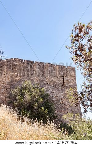 The old fort at the sea port town of Sitia on the Greek island of Crete.