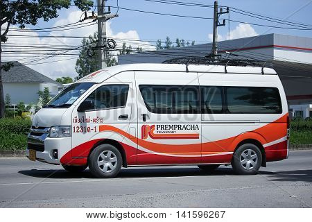 CHIANGMAI THAILAND -JULY 27 2016: Prempracha company van. Route Phrow and Chiangmai. On road no.1001 8 km from Chiangmai Business Area.
