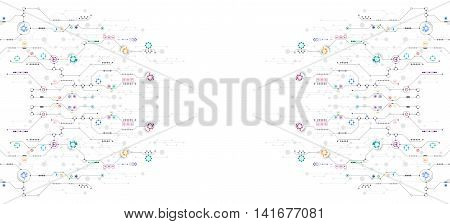 Vector abstract background shows the innovation of technology and technology concepts.
Can be applied to your businesses.