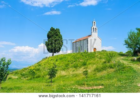 The only way to get to the St Nicholas Monastery on Vranjina Island is to take a boat and sail along the Moraca River or Skadar Lake Montenegro.