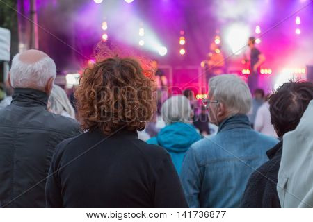 Audience During A Free Concert