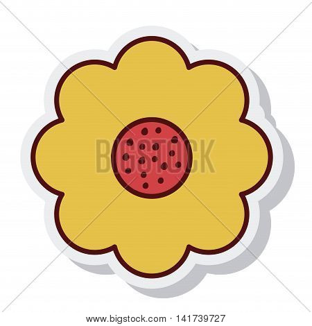 floral flower decoration isolated cion vector illustration design