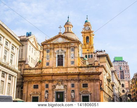 Chiesa Del Gesu In Genoa Hdr