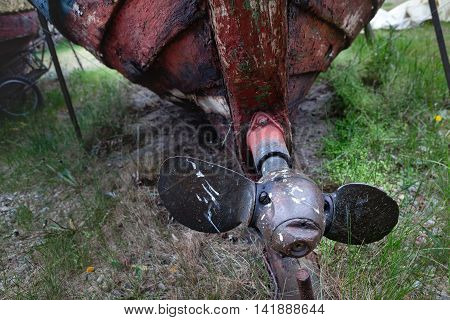 Old, Ruined Wooden Boat Detalis, Clouse-up