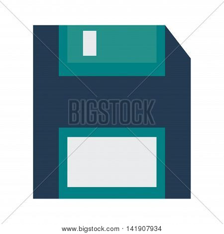 flat design floppy disk icon vector illustration