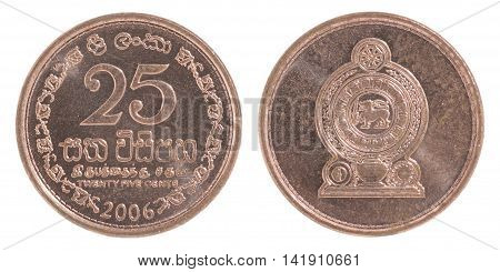 Sri Lanka 25 Cent Coin