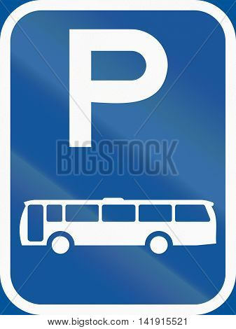 Road Sign Used In The African Country Of Botswana - Parking For Buses