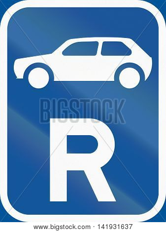 Road Sign Used In The African Country Of Botswana - Reservation For Motorcars
