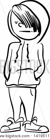 Boy Character Coloring Page