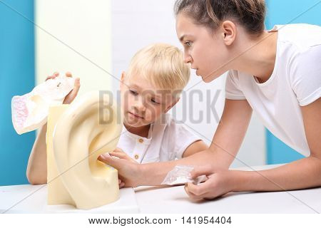 The organ of hearing, the construction of the ear.