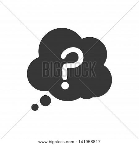question mark bubble ask why icon. Isolated and flat illustration. Vector graphic