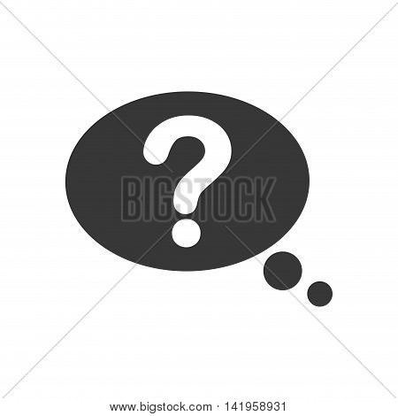 question mark bubble ask why icon. Isolated and flat illustration. Vector graphic