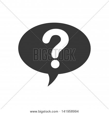 question mark bubble ask why icon. Isolated and flat illustration. Vector graphic