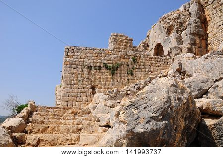 Kalaat Nimrod half ruined fortress in the Northern Israel.