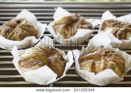 Fresh Baked Pie On Shelf, Stock Photo