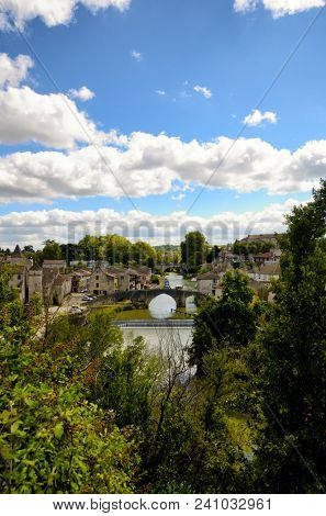 Nerac, ancient French town lying on both sides of the Baise River, tourist destination