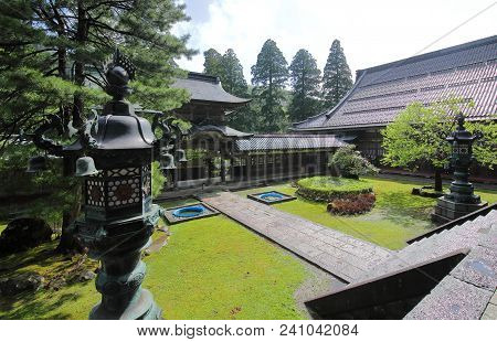 Fukui Japan - May 03, 2018: Eiheiji Temple Fukui Japan. Eiheiji Is One Of Two Main Temples Of The So