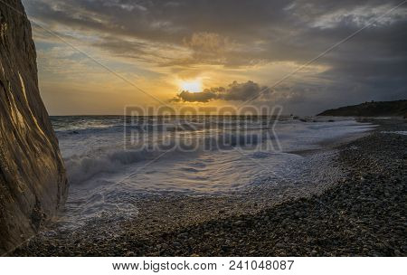 Sunset Over The Pebble Beach