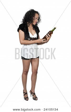 Frau mit Wein