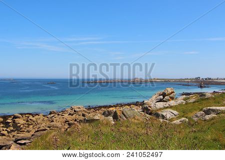 Coast Of Landunvez In Brittany At Low Tide