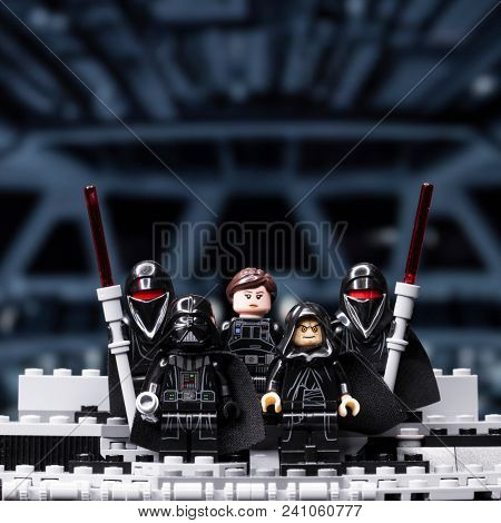 RUSSIA, April 12, 2018. Constructor Lego Star Wars. Episode IV, Squad of stormtroopers