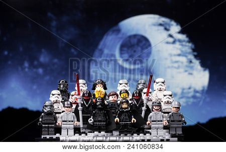 RUSSIA, April 12, 2018. Constructor Lego Star Wars. Episode IV, Squad of stormtroopers