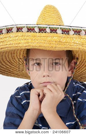 Portrait Of The Teenager In A Sombrero