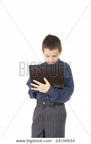 The Teenager Has Control Over The Laptop