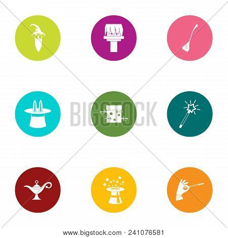 Sorcery Icons Set. Flat Set Of 9 Sorcery Vector Icons For Web Isolated On White Background