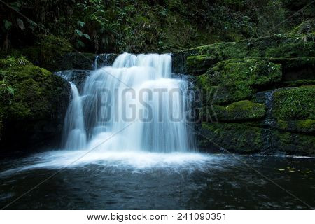 The McLean Falls on the Tautuku River in Catlins Forest Park