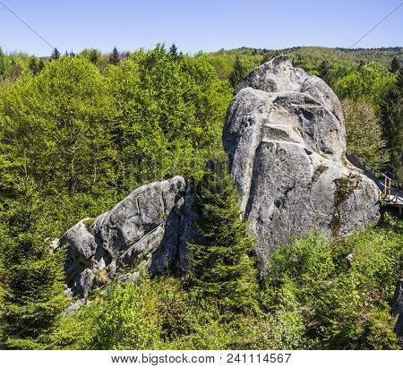 The Place Of Tustan Fortress - A Medieval Cliff-side Fortress-city, Archaeological And Natural Monum