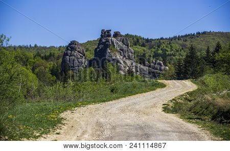 The Place Of Tustan Fortress - A Medieval Cliff-side Fortress-city, Archaeological And Natural Monum