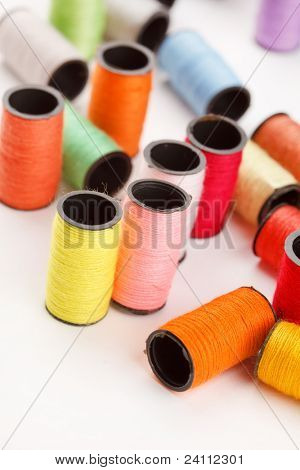 bobbins of lurex thread