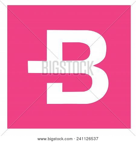 Bytecoin Crypton Coin Currency Illustration White Pink