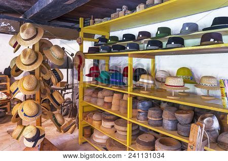 Hofstetten Bei Brienz, Switzerland - April 2017: Hats Maker Workshop In Ballenberg Open Air Museum