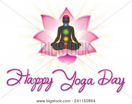Happy Artistic Yoga Day Background Vector Illustration