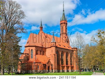 Church Of Saint Mary Scapular, Druskininkai, Lithuania. Spring