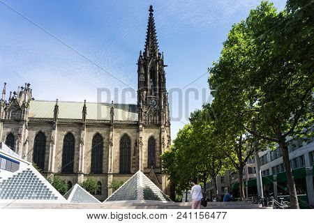 BASEL, SWITZERLAND - June 16, 2017: Old Town of Basel, Switzerland