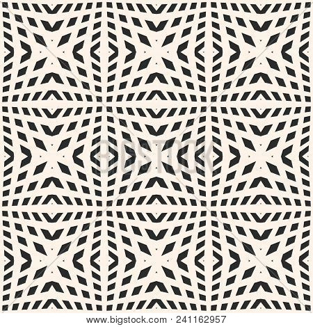 Geometric Grid Pattern With Squares, Rhombuses, Crossing Lines, Lattice. Abstract Checkered Seamless