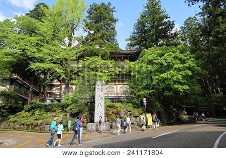 Fukui Japan - May 03, 2018: Unidentified People Visit Eiheiji Temple Fukui Japan. Eiheiji Is One Of 