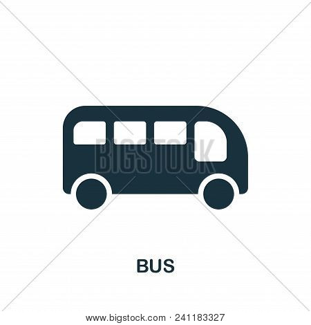 Bus Icon In Vector. Flat Style Icon Design. Vector Illustration Of Bus Icon. Pictogram Isolated On W