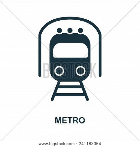 Metro Icon In Vector. Flat Style Icon Design. Vector Illustration Of Metro Icon. Pictogram Isolated 