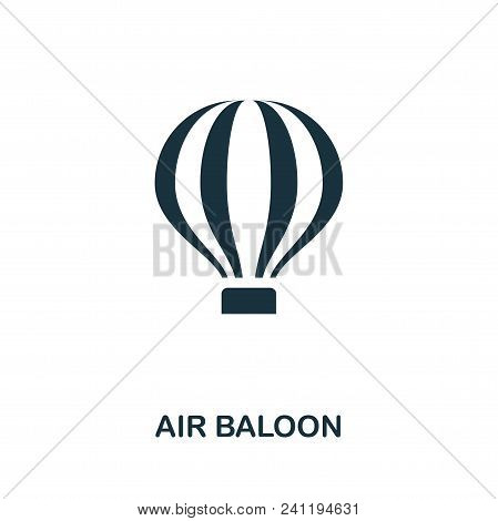 Air Ballon Icon. Flat Style Icon Design. Isolated Air Ballon Icon Pictogram On White Background.