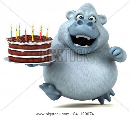 Fun monkey - 3D Illustration