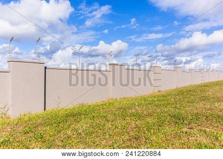 Electrified Fence Boundary Wall