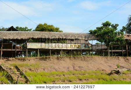 IQUITOS, PERU - OCTOBER 12, 2015: Suenos del Momon is an animal rescue shelter near Iquitos, Peru in the Peruvian rain forest.
