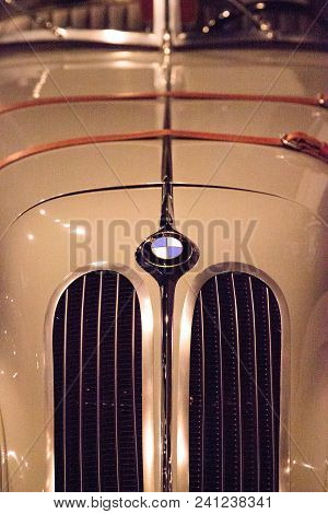 Naples, Florida, Usa - May 5, 2018:  Grey 1938 Bmw Type 328 Displayed At The Revs Institute In Naple