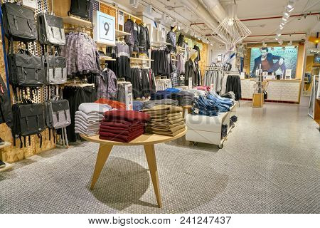 MILAN, ITALY - CIRCA NOVEMBER, 2017: inside Alcott store in Milan.