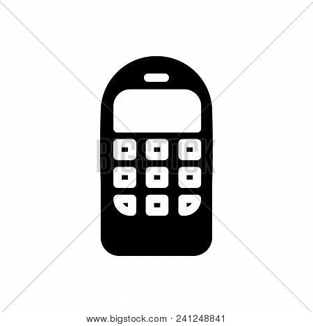 Old Mobile Phone Vector Icon On White Background. Old Mobile Phone Modern Icon For Graphic And Web D