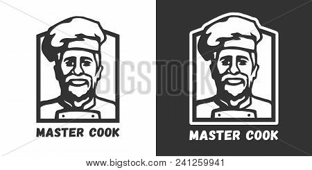 Master Cook Logo. Two Versions, Dark And Light Background.